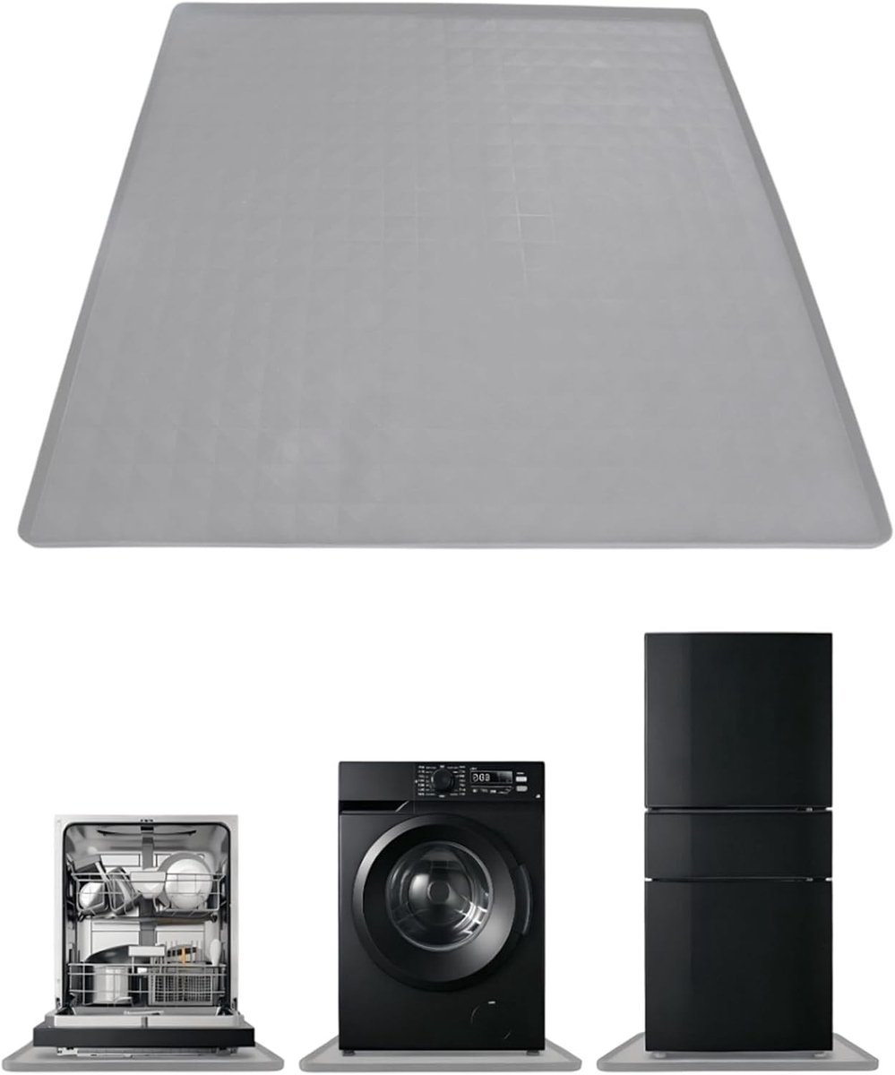 Verhoogde antislip siliconen mat voor koelkast, multifunctionele vloerbescherming, 60x60 cm, ideaal voor wasmachine en wijnkast