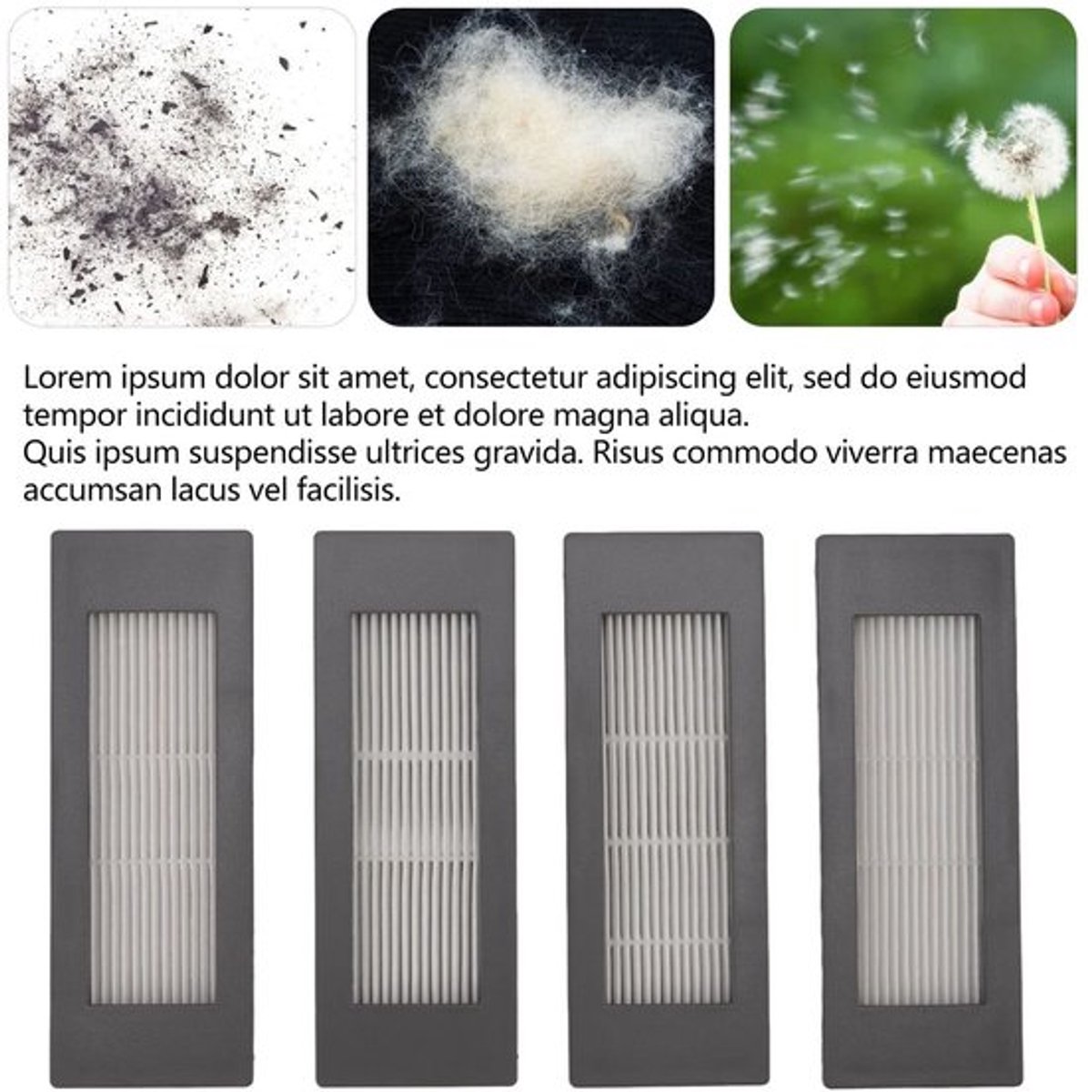 Vervangingsfilter optimale pasvorm - Stofzuigerfilter - Accessoires set - Vervangingsonderdelen - Compatibel met Vac - Verbeterde prestaties