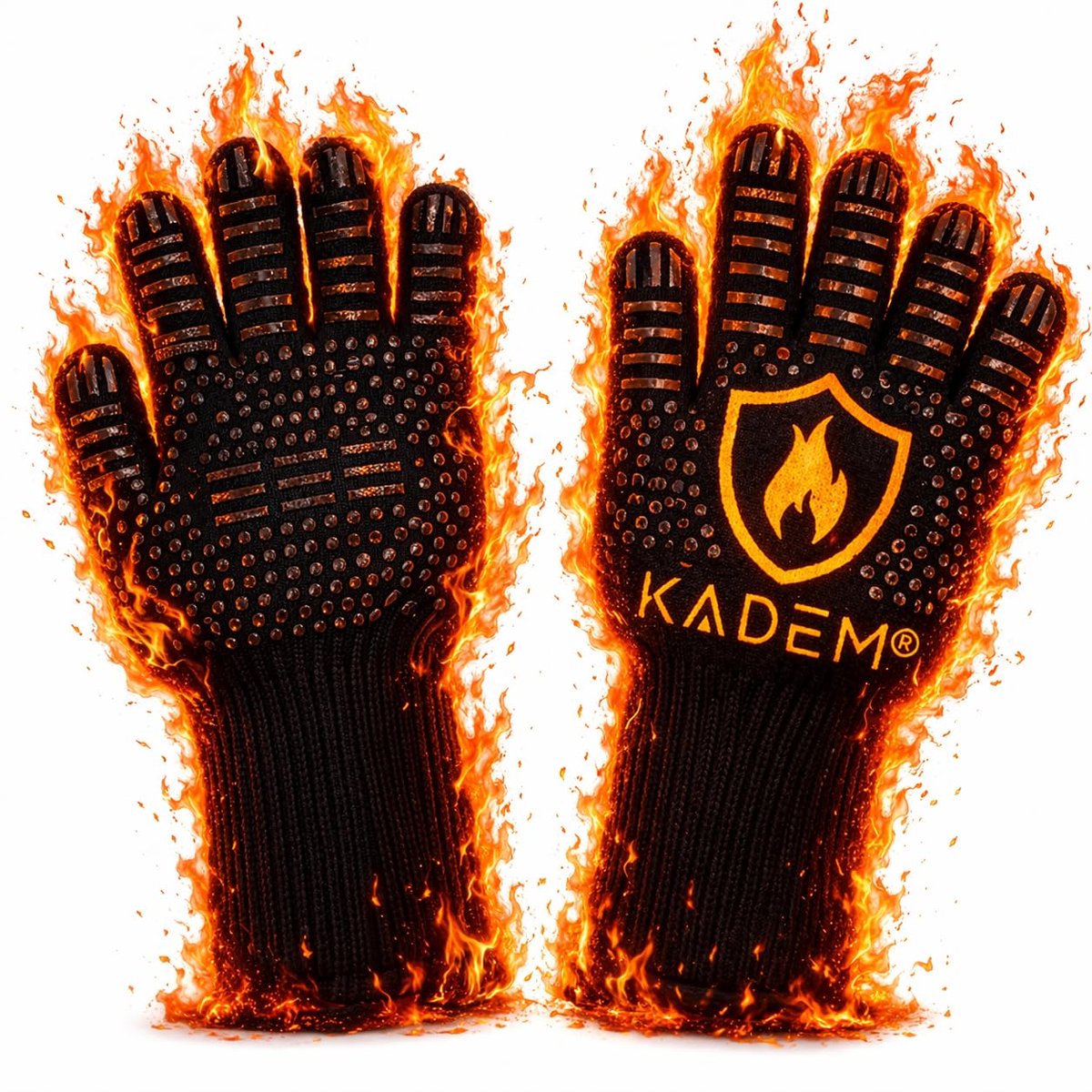 SnelShoppen - Unisex Ovenhandschoenen, Hittebestendig tot 800°C, Vuurvast, Antislip, Warmtebescherming, Goud S/M voor Keuken, Grillen, Bakken