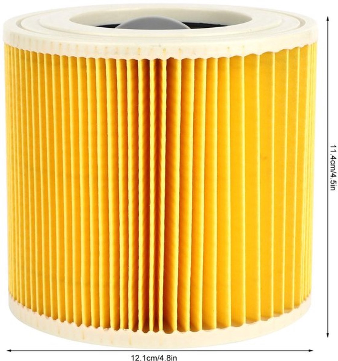 Stofzuigerfilterelement duurzaam - Filterelement A/WD-serie - Geschikt voor MV3/MV2 - 3 stuks - Hoogwaardig ABS-materiaal - Vergrendeling voor eenvoudig gebruik - Stofzuigerfilter