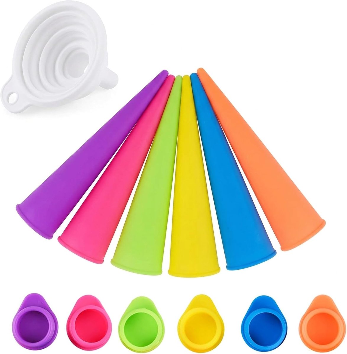 SnelShoppen - IJsvormen Siliconen Set van 7 - Geen Plastic Smaak, Mooi Verwijderbaar, Extra Lekvrij, Ideaal voor Kinderen, Tuin, Keuken en Feestjes