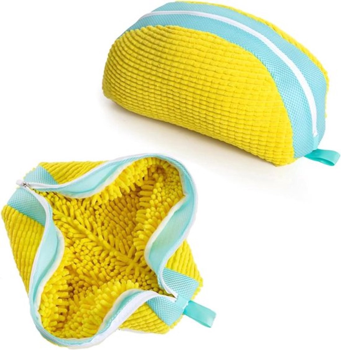 Schoenenzak Wasmachine - Set van 2 Waszakken - Chenilleschoenen - Geel - Sportschoenen - Tennisschoenen reinigen