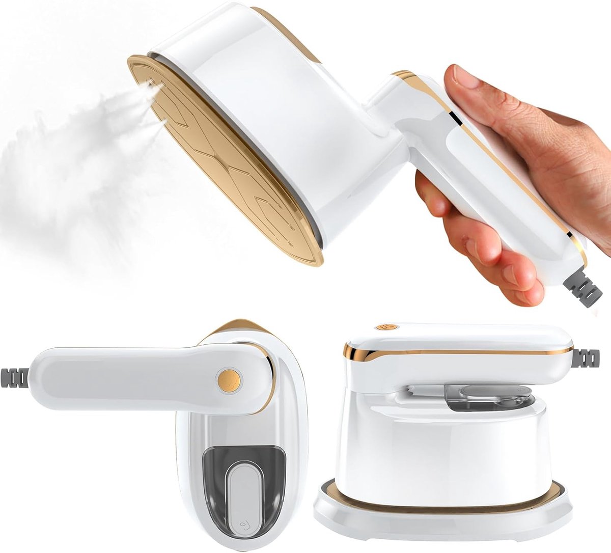 SnelShoppen - Hand Stoomborstel - 120 ml Stoomtank - Compacte Kledingstomer - Verwijder Rimpels zonder Watervlekken - Ideaal voor Reizen en Thuis