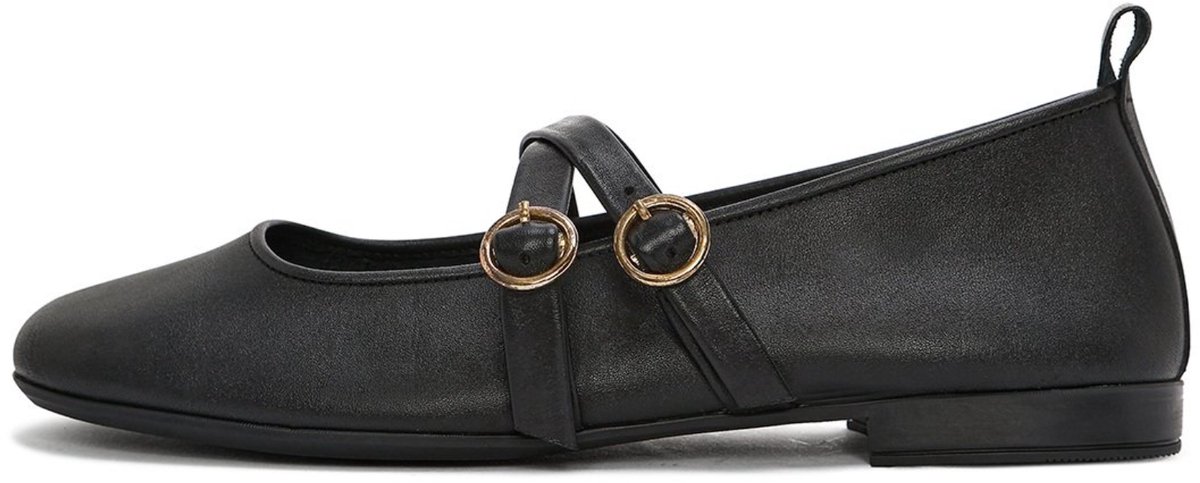 DERIMOD Ballerina Shoes Leather Ballerina Shoes