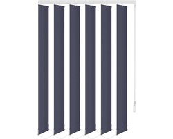 Vervangende Lamellen - Wissellamellen Gordijn - Raamdecoratie - Individueel Inkortbaar - 250 cm Lengte - Donkergrijs