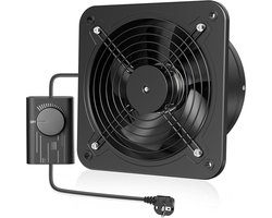 Afzuigventilator 200mm stil met snelheidsregelaar - muurventilator - terugslagklep - 980 m³/h…