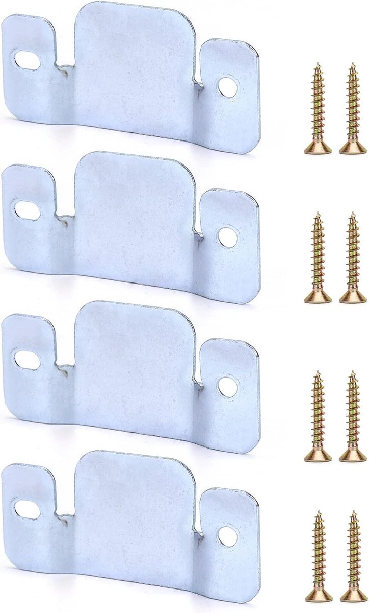 SnelShoppen - 4 Stuks Sofa Connectors - Gegalvaniseerd Ijzer Interlocking Meubelverbinders met Schroeven - Voor Sofa Bevestiging en Stabiliteit