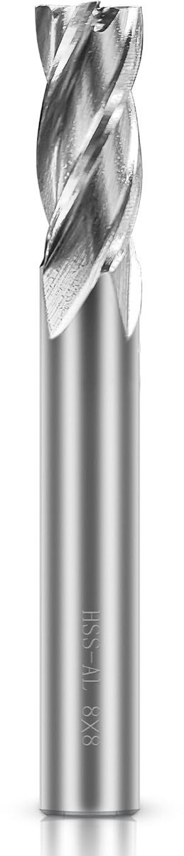 SnelShoppen - 8mm Freesboor 4-snijder HSS CNC Gereedschap Set voor Hout, Aluminium, Staal, Titanium - Precisie, Hoge Snelheid, Duurzaam