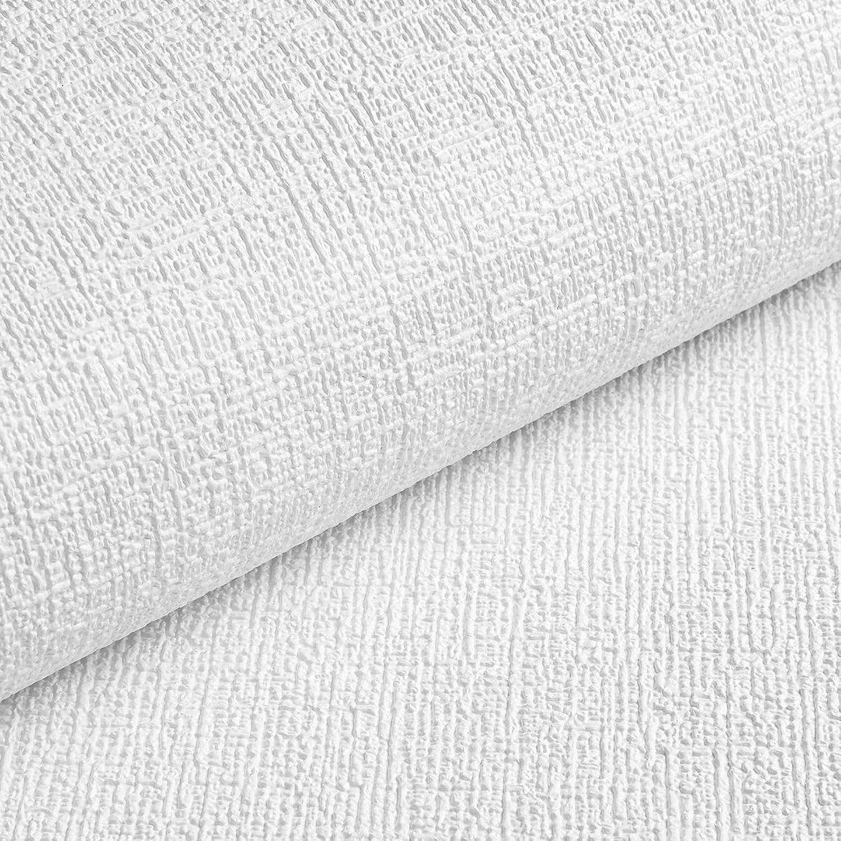 SnelShoppen - Zelfklevend Wit Textuur Wallpaper - 45x200 cm - Waterproof Vinyl Behang voor Wanden - Embossed Wanddecoratie voor Slaapkamer - Dikke Muu