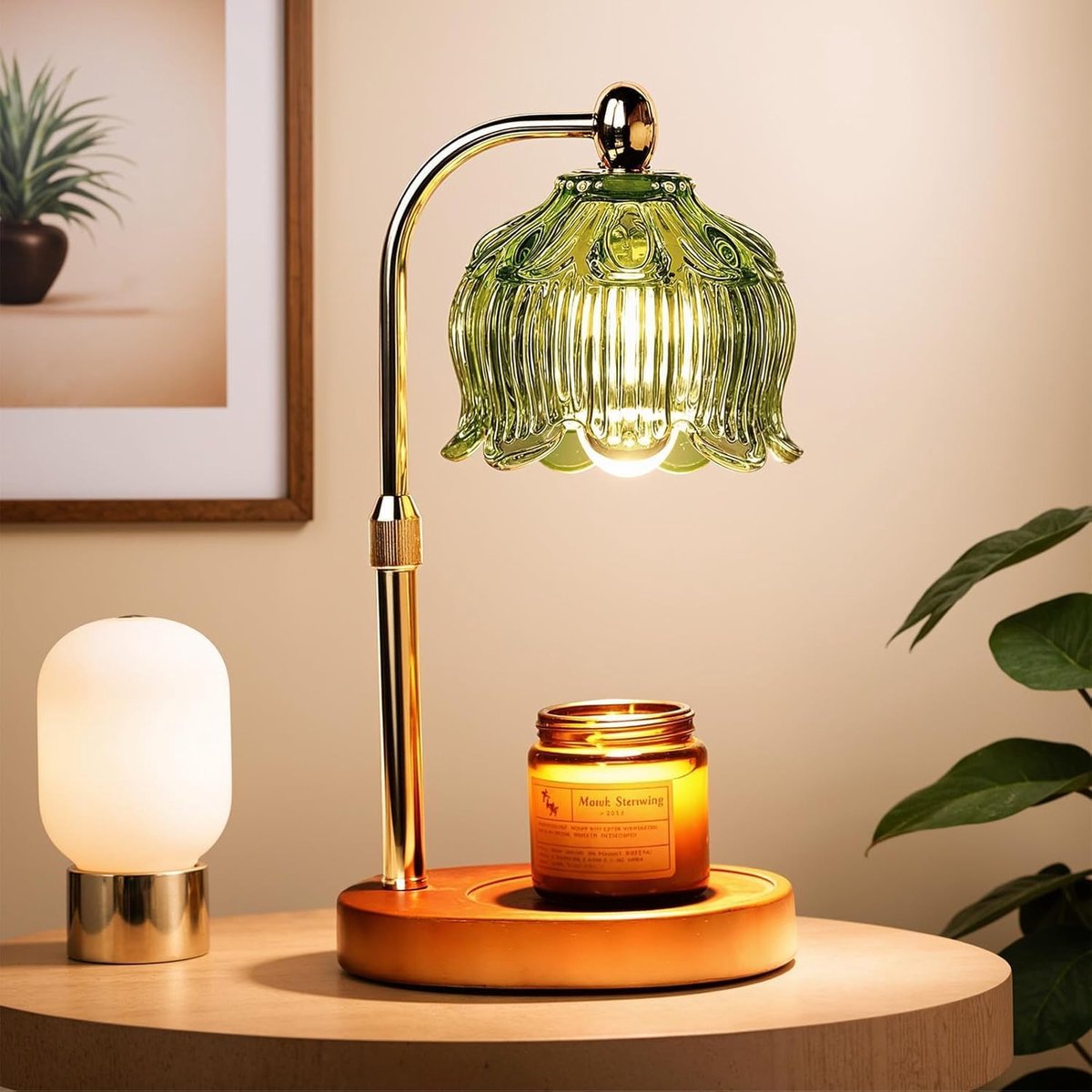 SnelShoppen - Candle Heating Lamp met Dimmer - Elektrische Kaarslamp voor Geurkaarsen en Jar Kaarsen - Inclusief 2 Lampen - Veilig en Duurzaam