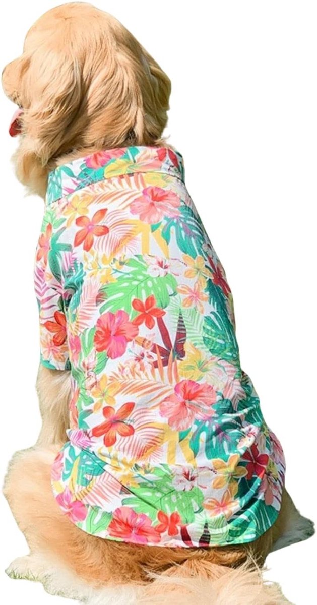 Zomer T-shirt voor Honden, Ademend Kostuum voor Middelgrote en Grote Honden, Perfect voor Strand en Vakantie, Maat 6XL (Rood)