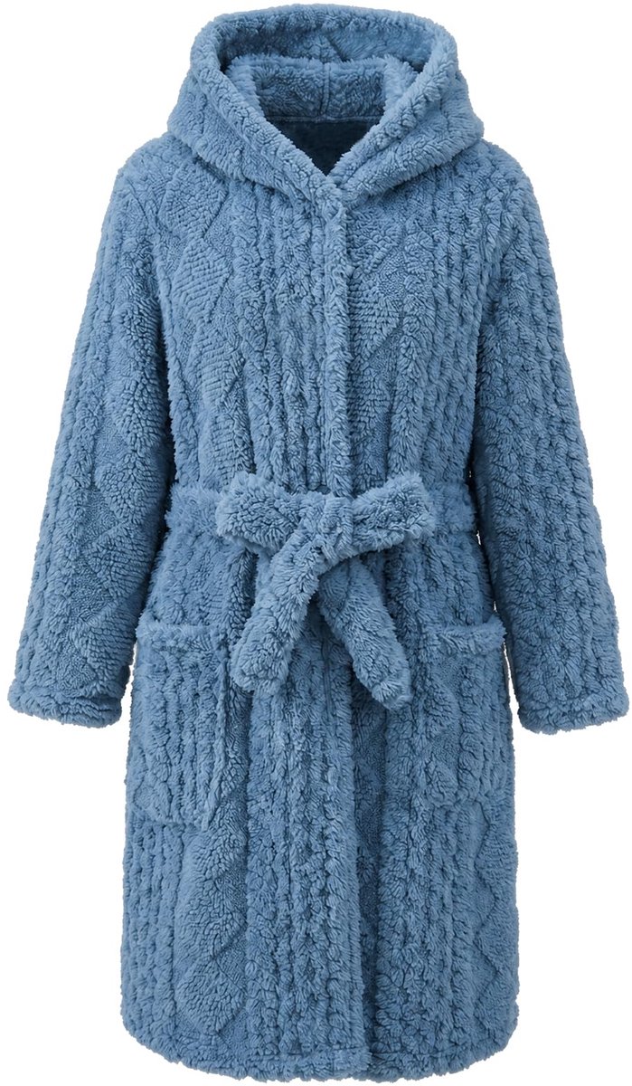 SnelShoppen - Badjas met Capuchon voor Kinderen, Pluizige Fleece Badjas, Zachte Warme Ochtendjas voor Jongens en Meisjes, Pluche Nachtkleding 4-14 Jaa