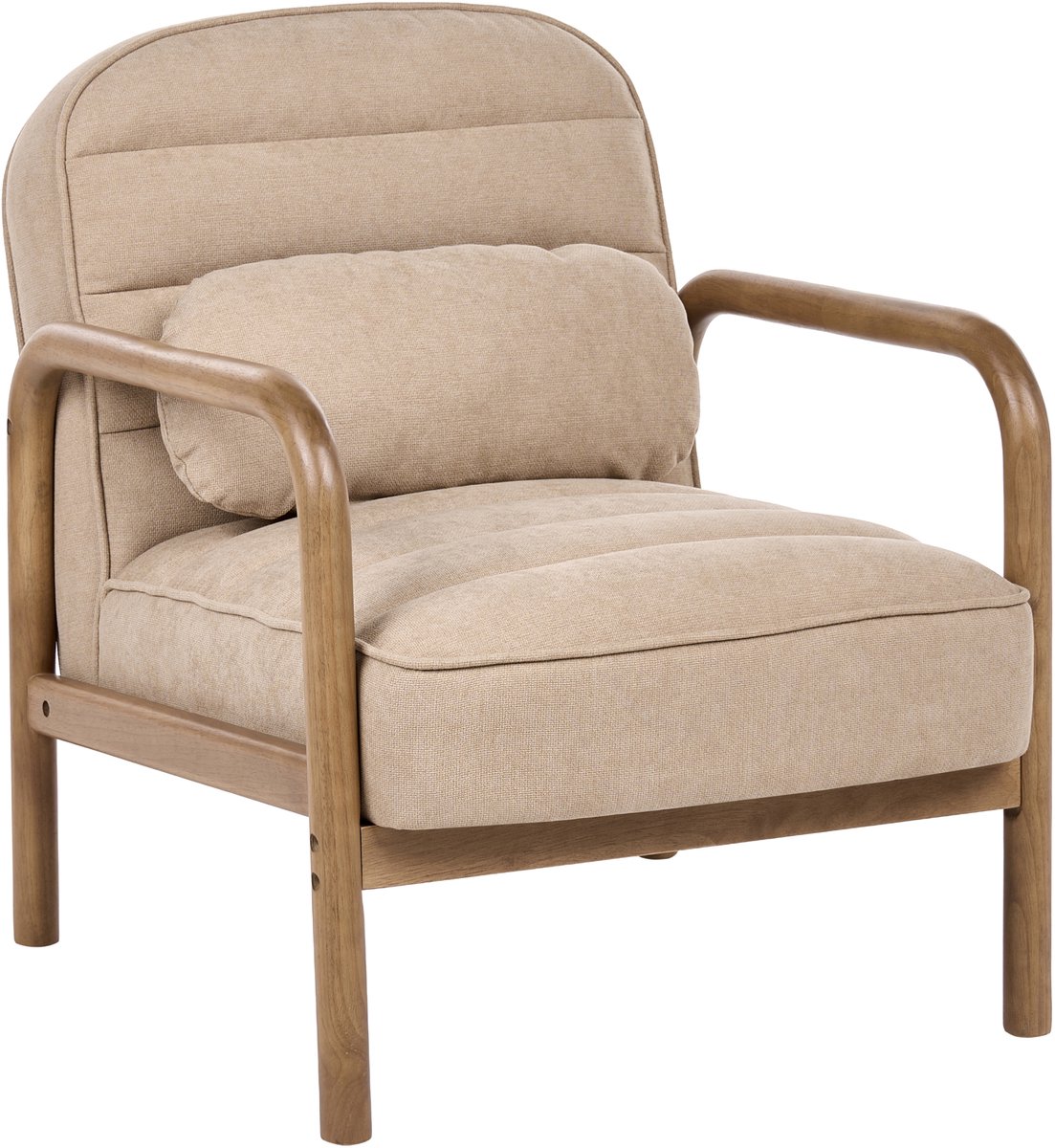 AGGER - Fauteuil - Beige - Stof