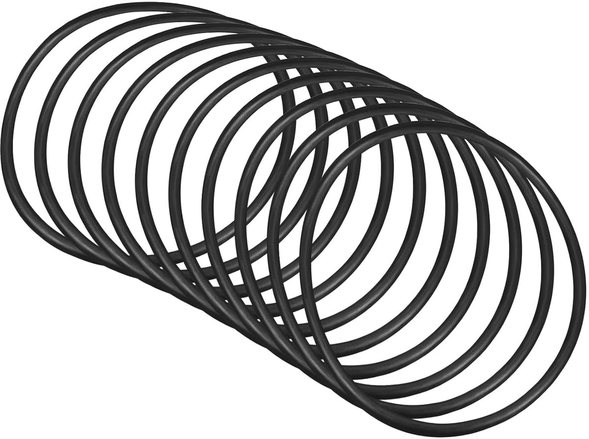 SnelShoppen - 10x Nitrile Rubber O-Ringen 45mm x 41mm x 2mm - Ronde Seals voor Waterkraan en Loodgietwerk - Zwart, Perfect voor Reparatie en Afdichtin