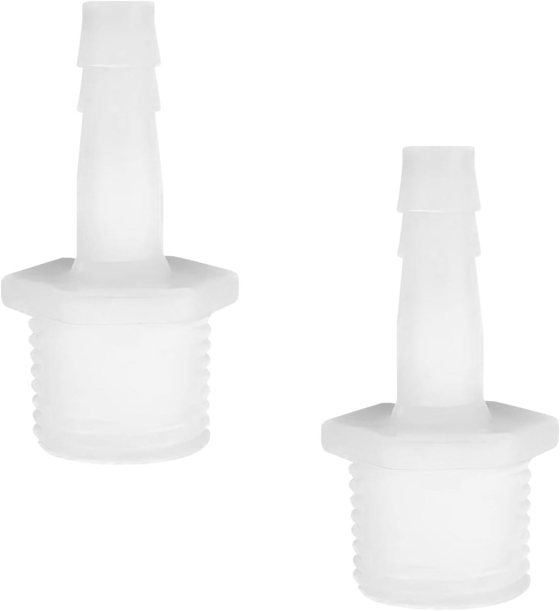 2 Stuks Plastic Slangbarb Reducer Pagode Fittingen, 8mm OD Ribbel Slang Verbinder x G 1/2 Manlijke Draad Adapter voor Vistank, Luchtleiding en Waterpomp