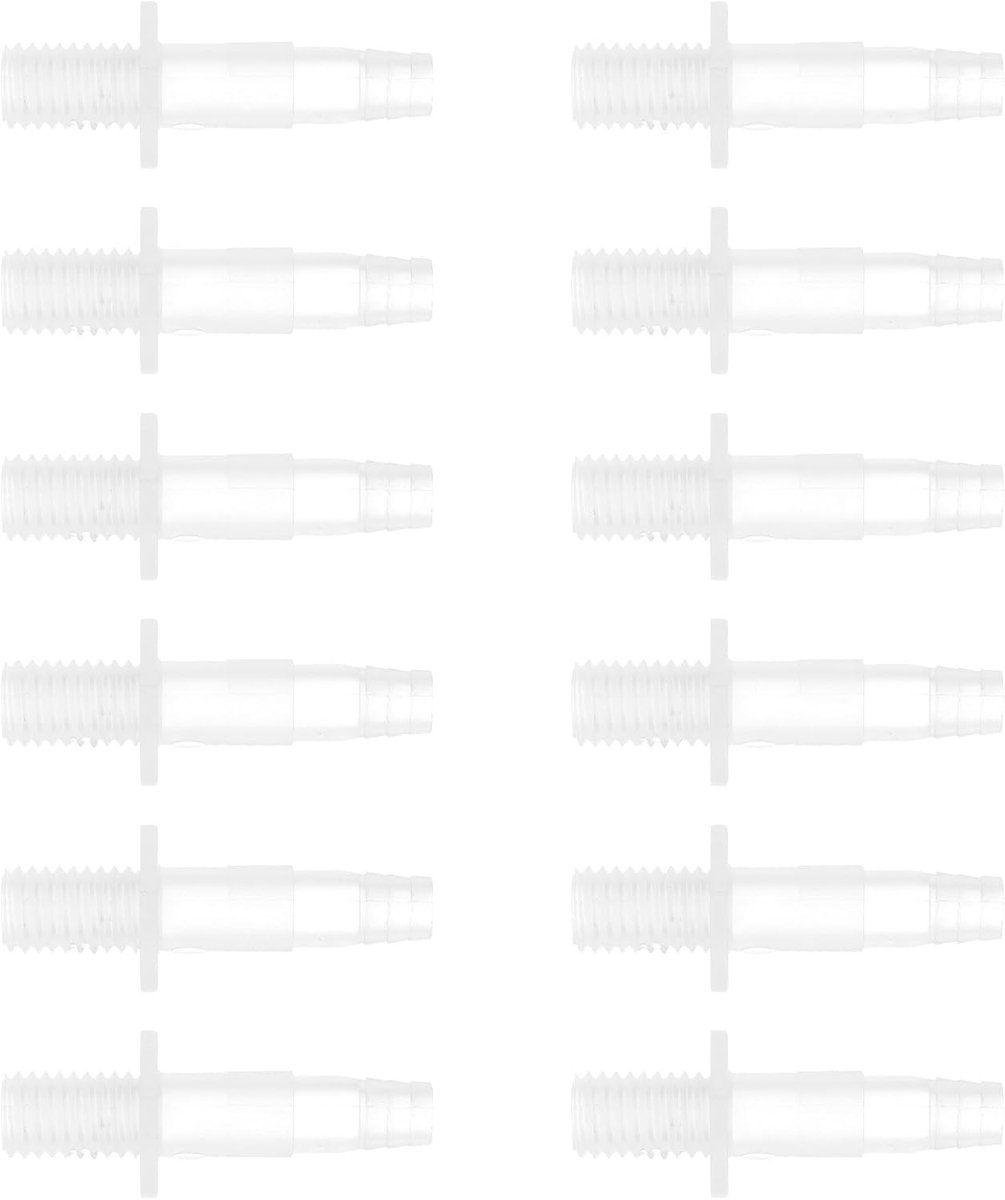 Plastic Slang Barb Fittingen, M8 Externe Draad Adapter Connector voor Tuin en Waterleidingen, 10 Stuks
