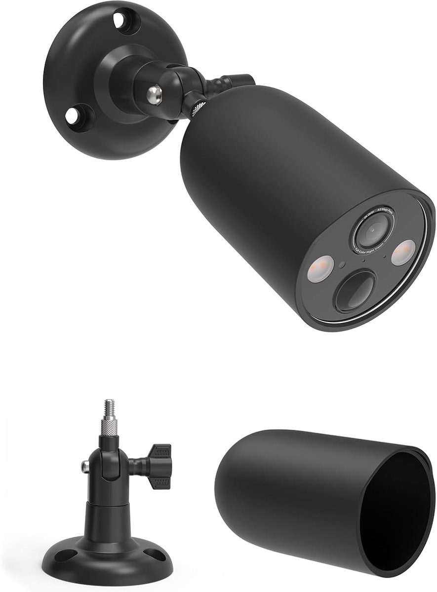 SnelShoppen - Camera Wandbeugel voor Buiten, 360° Verstelbare Camera Houder met Siliconen Hoes, Geschikt voor TP-Link Tapo C425 Beveiligingscamera, Ro