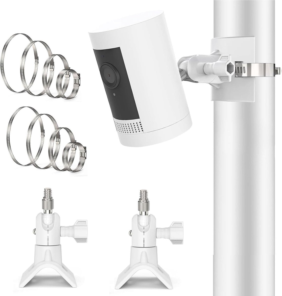 SnelShoppen - Camera Houder voor Ring Stick Up Cam, Mastenhouder, Bevestigingsbeugel, Wandmontage voor Ring Spotlight Cam Plus/Pro/Solar Pan/Tilt Acce