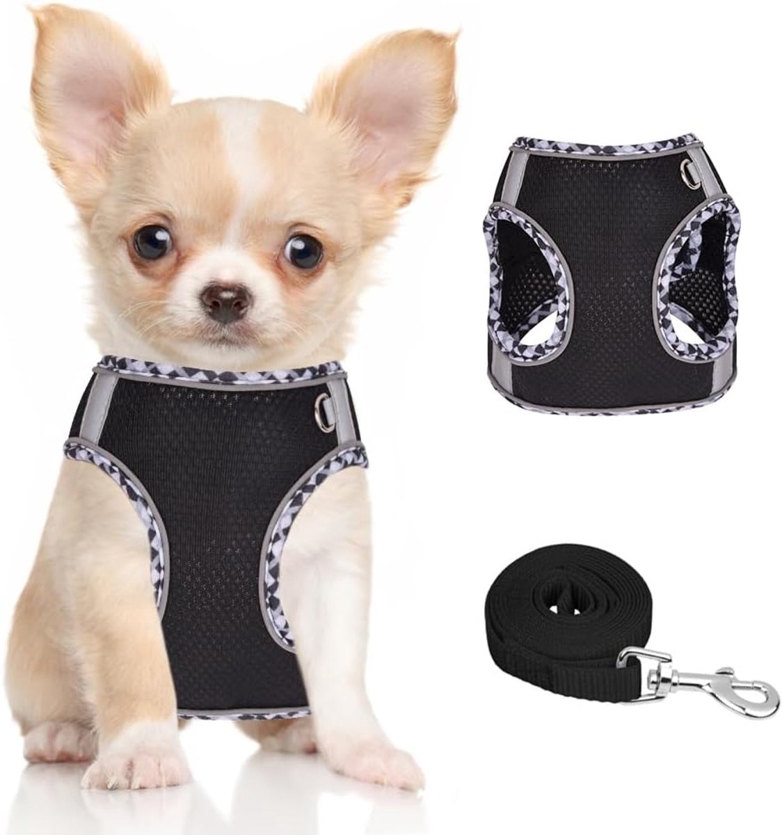SnelShoppen - Step-In Hondentuig, Verstelbaar Tuig voor Kleine en Middelgrote Honden, Ademend Zacht Mesh, Geen Trek Tuig, Hondenvest voor Training, Wa