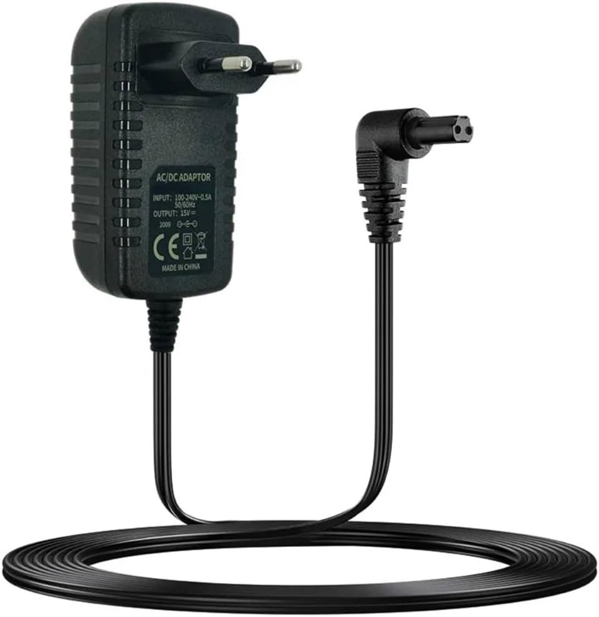 SnelShoppen - Vervangende 15V Oplaadkabel 2M voor Handstofzuiger, Hoogwaardige Oplader, AC 100V-240V, Geluidsarm, Flexibel voor Thuisgebruik