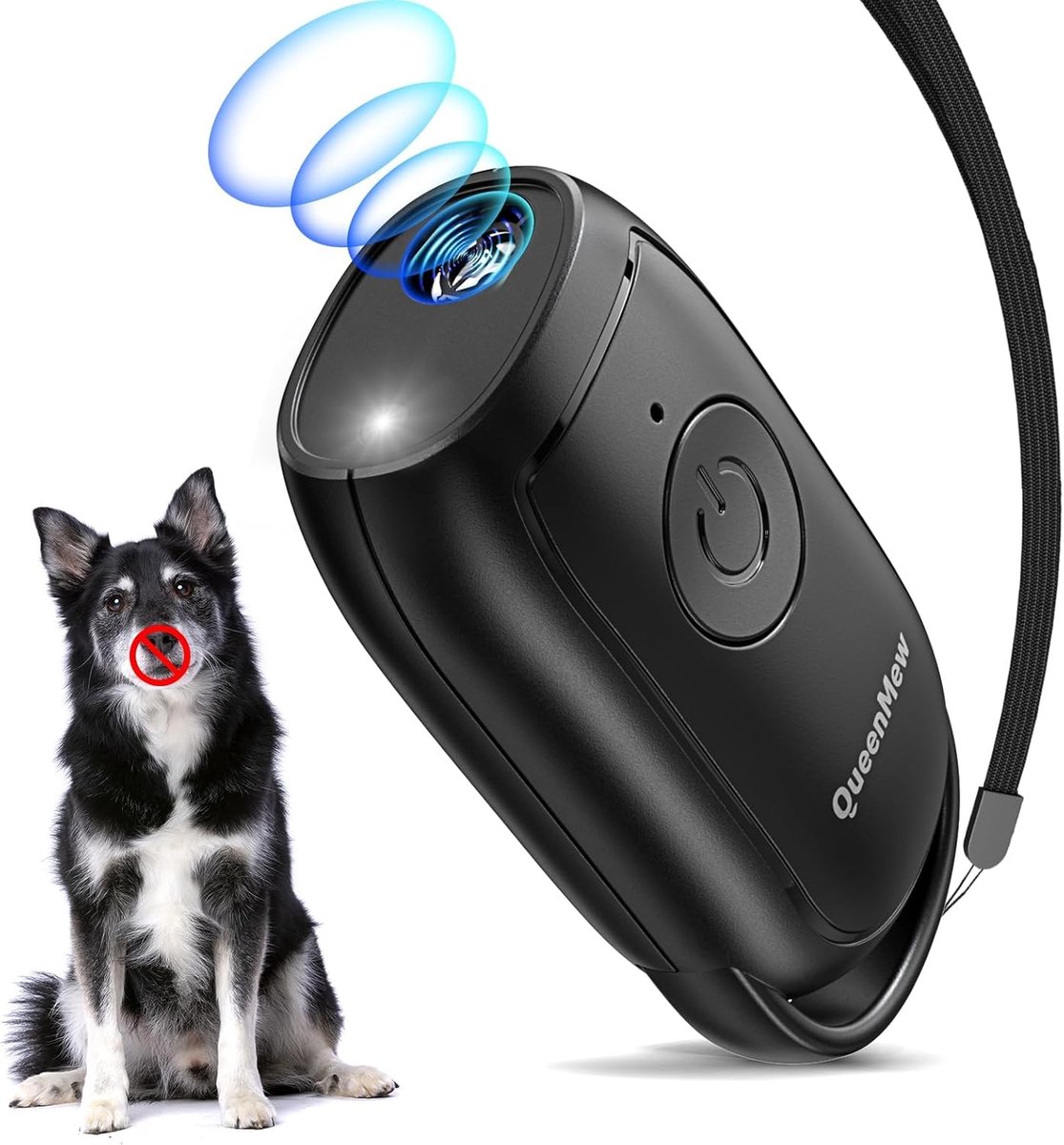 SnelShoppen - Draagbaar Ultrasoon Anti-Blaff-Apparaat voor Honden, Mini Stop Blaffen met Led, Veilig en Onschadelijk voor Binnen en Buiten Gebruik, Co