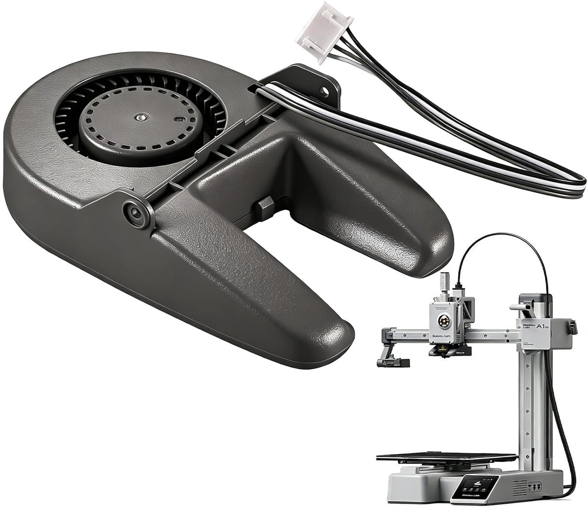 SnelShoppen - Partial Cooling Fan voor 3D Printer, 4 Pin Dual Ball Bearing Fan, 7800 rpm, Duurzaam en Stil, Ideaal als Vervanging voor Bambu Lab A1/A1