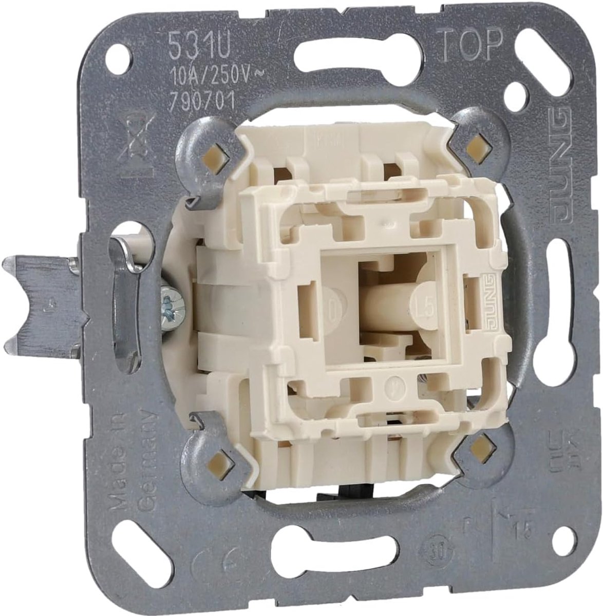SnelShoppen - Jung 531U Button 1-Pin - Hoogwaardige 1-Pin Drukknop voor Elektrische Toepassingen - Compact en Lichtgewicht - Ideaal voor Huishoudelijk