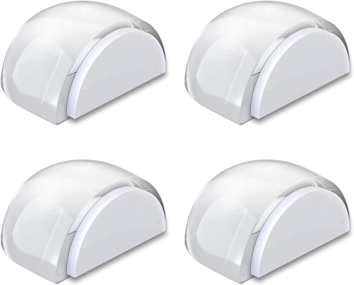 SnelShoppen - Door Stopper Zelfklevend 4 Stuks Transparant Vloer Buffer voor Deuren en Muren, Ideaal voor Harde Vloeren en Meubels