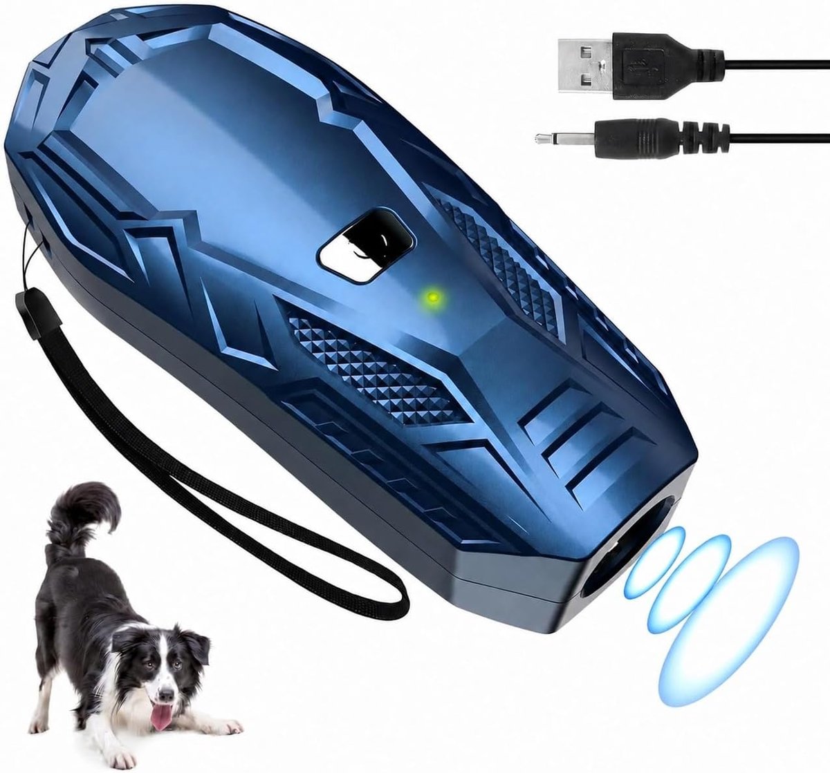 SnelShoppen - Draagbaar Ultrasoon Anti-Blaffend Apparaat voor Honden - Effectieve Training voor Binnen en Buiten - Dubbele Frequentie, Veilig en Effec