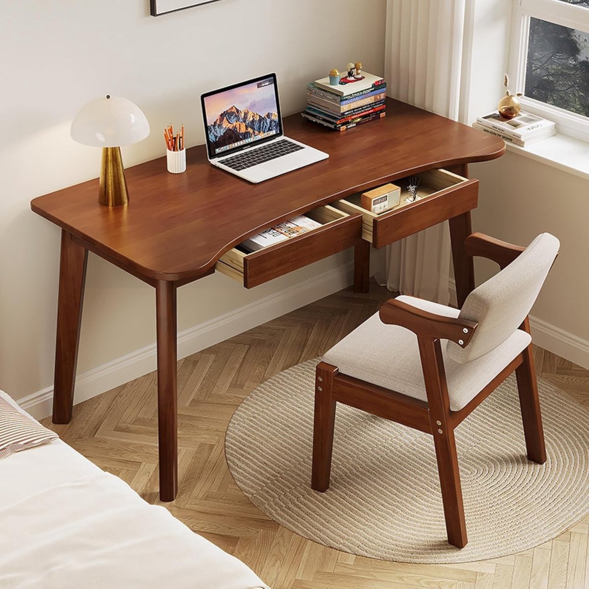Bureau van massief eiken - Modern en stijlvol Walnut