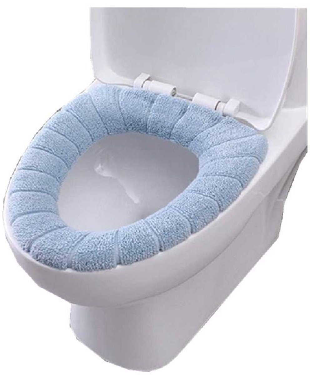 Toiletzittingkussen - Verdikt en wasbaar fluwelen kussen - Blauw