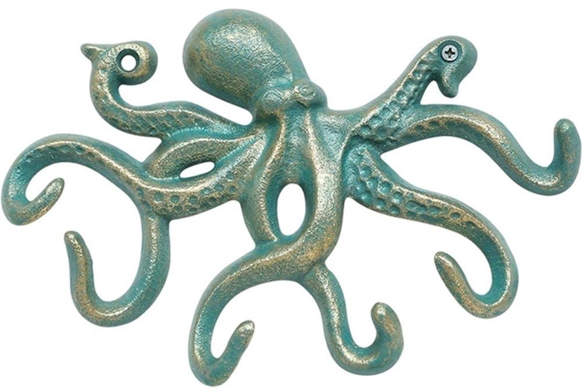 Octopusvormige Wandhaak - Sleutelopslag - Groen