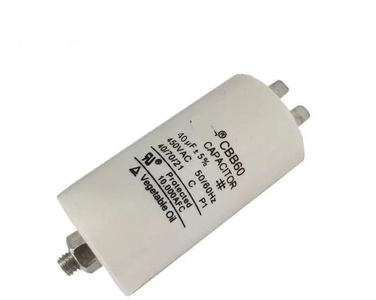 Waterpomp startcondensator 450V 40uF voor wasmachine