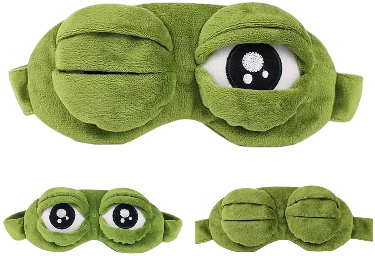 Frog Oogmasker - Schattige 3D Cartoon Design
