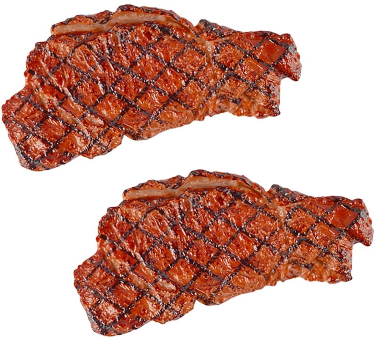 Nepproduct Steakset - 2 Stuks Realistische Kunststof Steaks