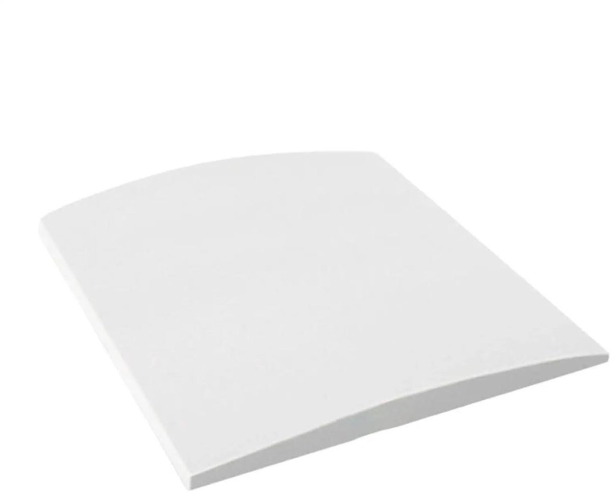 Trapeziumvormige Banksteunplaat - PU-spons Wit 55,88 cm