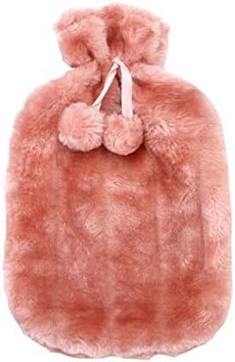 Warmwaterkruik met Fluffy Hoes - 2L Levenslange Rubber