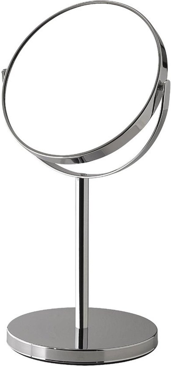 Vergrotingsspiegel - Make-up spiegel - Persoonlijke verzorging - Vijfvoudige vergroting - 16 cm diameter - Chroom
