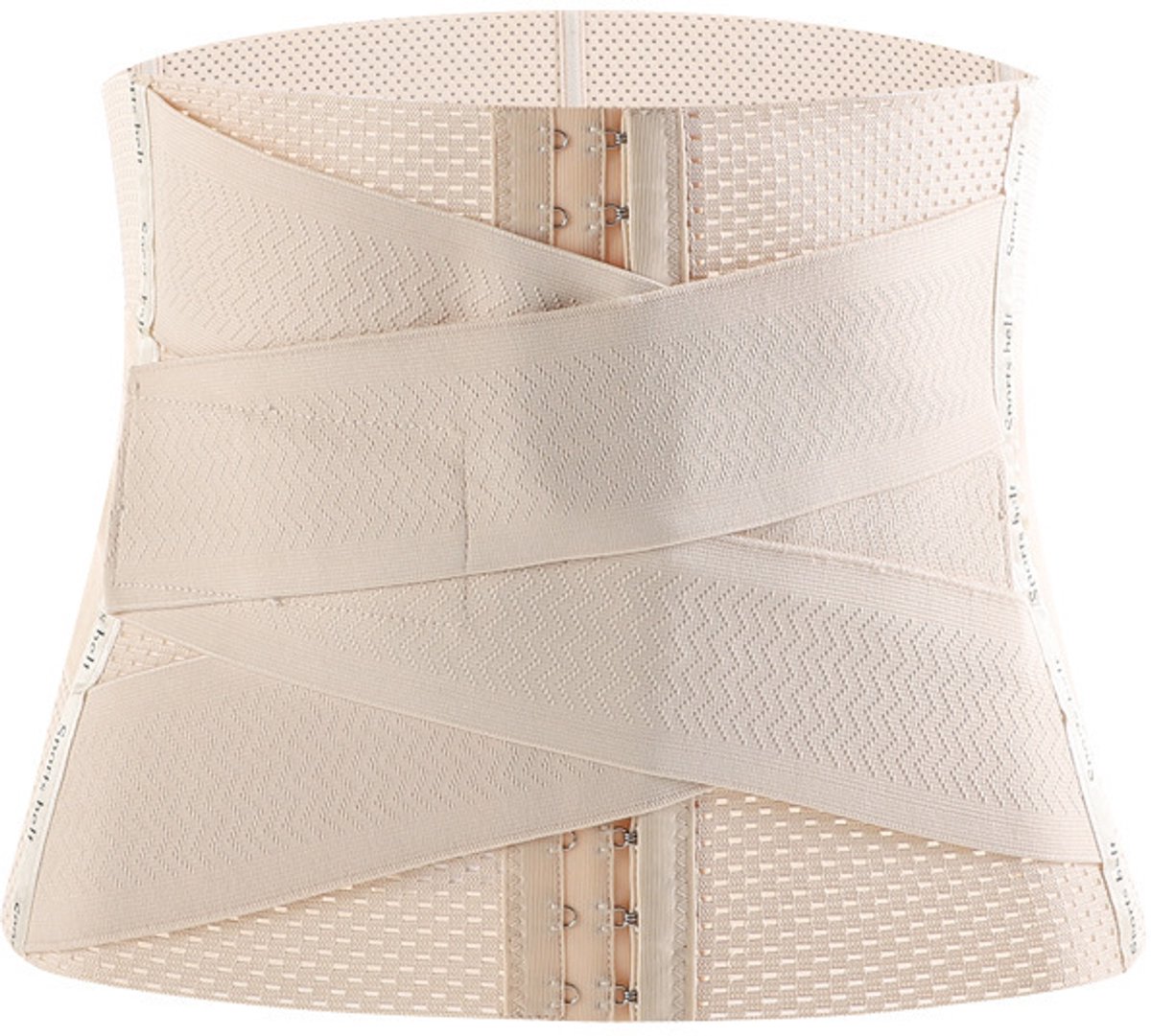 Taillentrainer buikband, dubbele drukband, ademende korset riem voor dames, verstelbaar, ondersteuning voor de onderrug,Nude, L (57,5–65 catty)