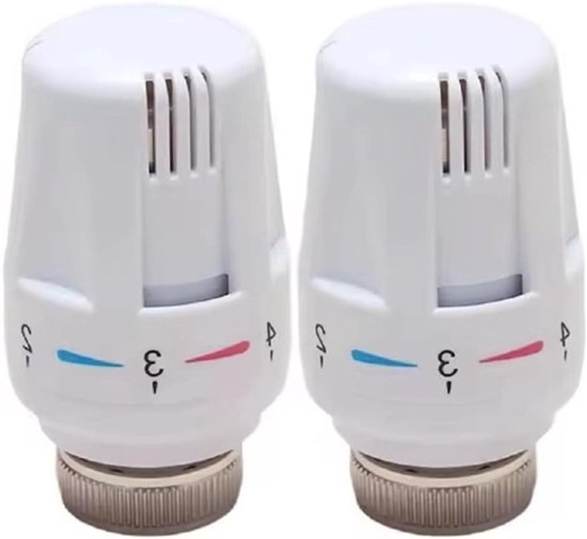 Thermostatische Radiator Knoppen - Verwarming Kleppen - Kamertemperatuur Regelen - 5 Instelbare Niveaus - M30x1.5mm - Wit