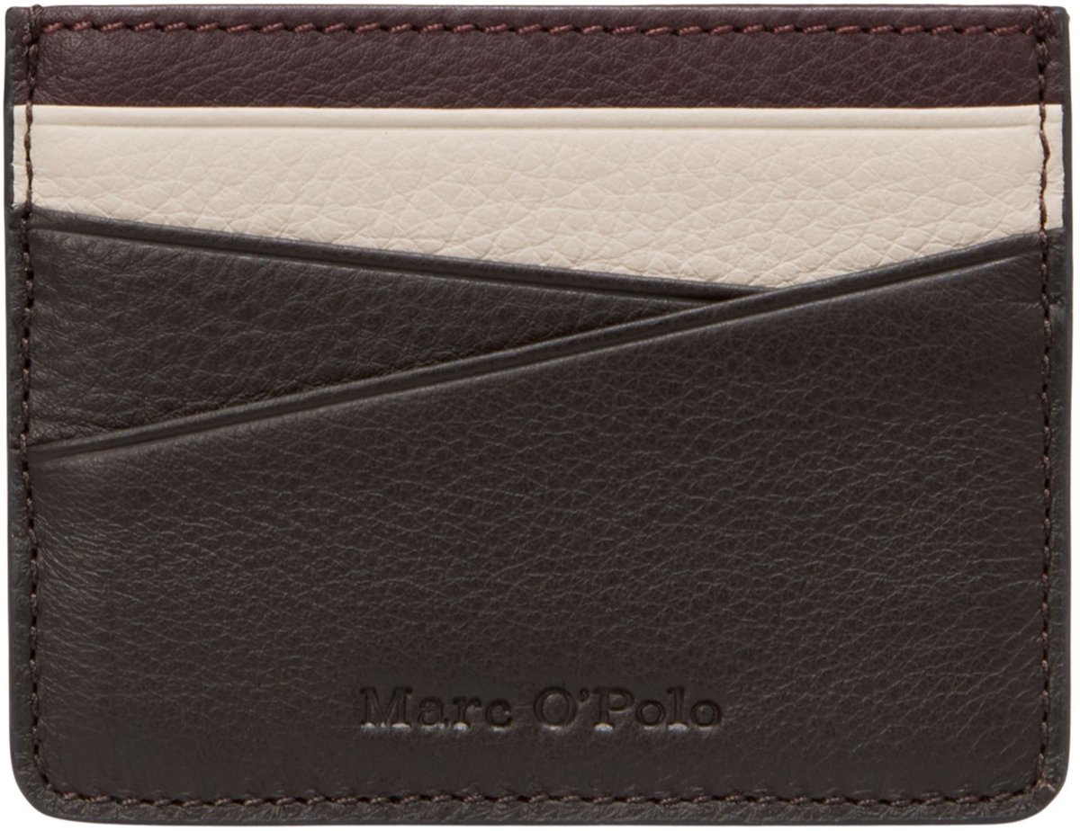 Marc O'Polo Leren kaarthouder Junis Card Holder Burnt Coffee donkerbruin