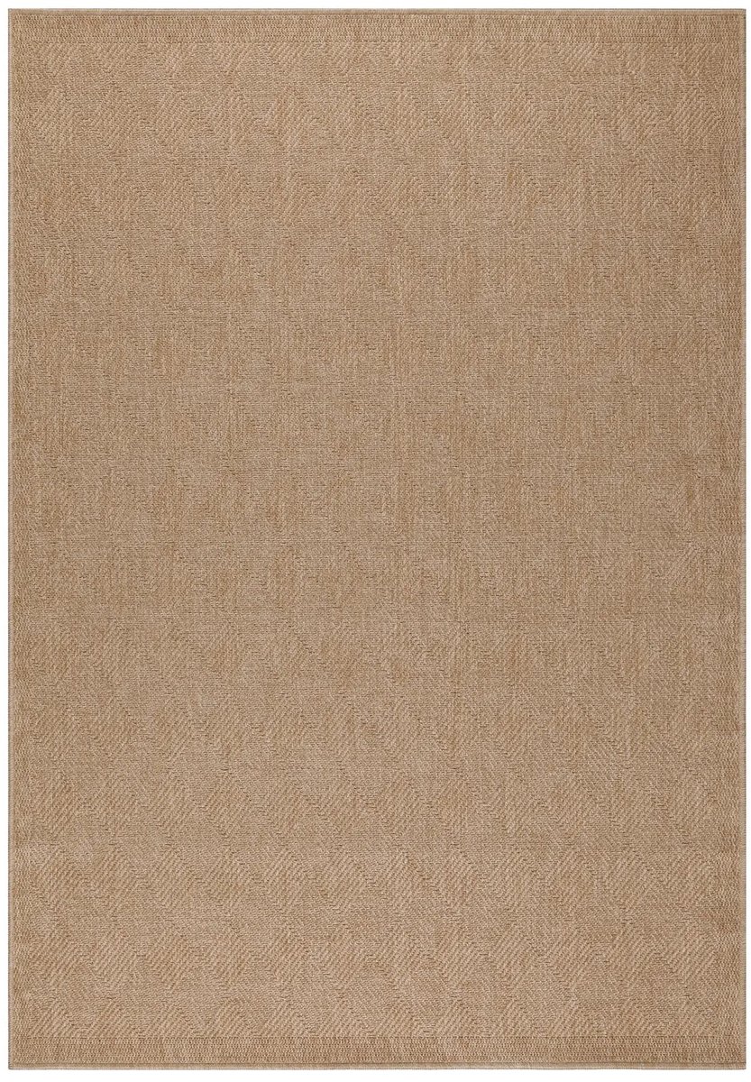 Dutch XXL Buitenkleed | Dhaka | Ruiten | Beige | 80x250 cm | Buitentapijt | Tuintapijt