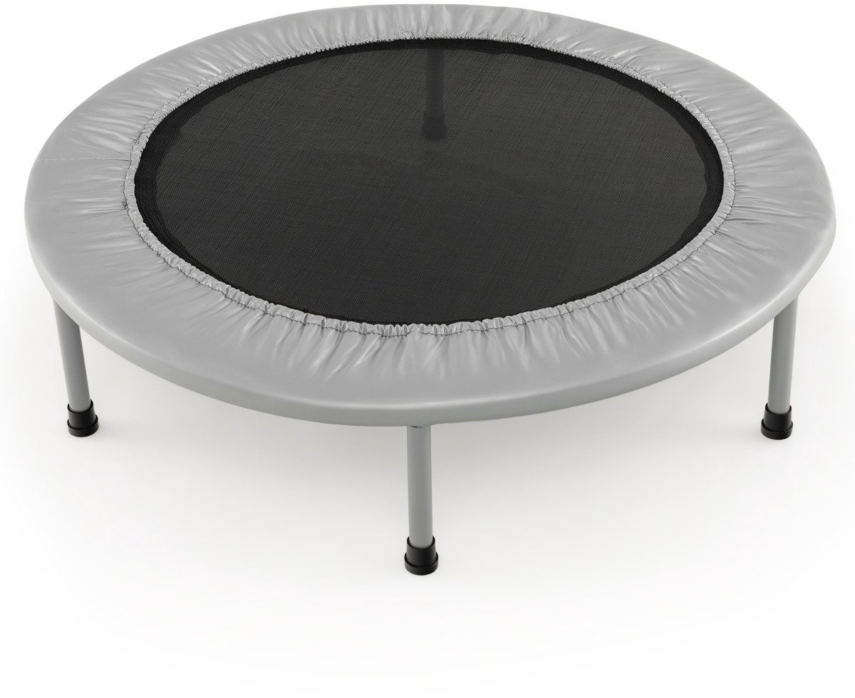 SureDeal® - Buitenspeelgoed - Opvouwbare Trampoline Mini - Kinderen Draagbare Fitnesstrampoline - Binnen Grijs - 97x19 cm - Grijs
