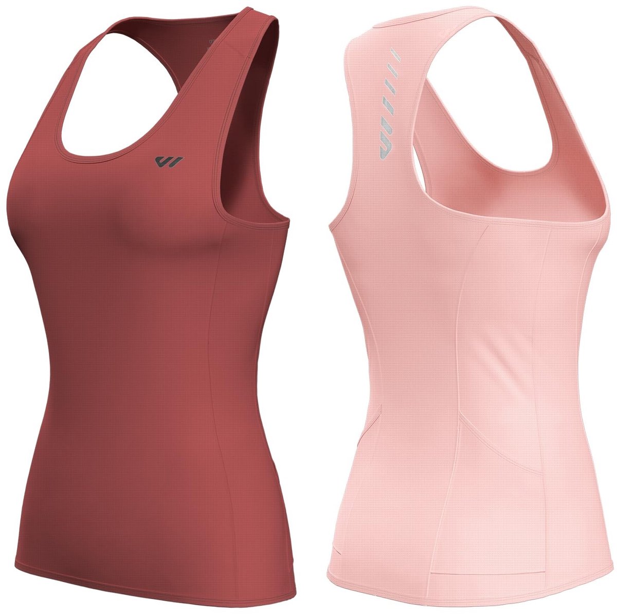Vrouwen Fietsjersey Mouwloos - Ademend en Comfortabel - 2-Pack - Koraal Roze en Roze