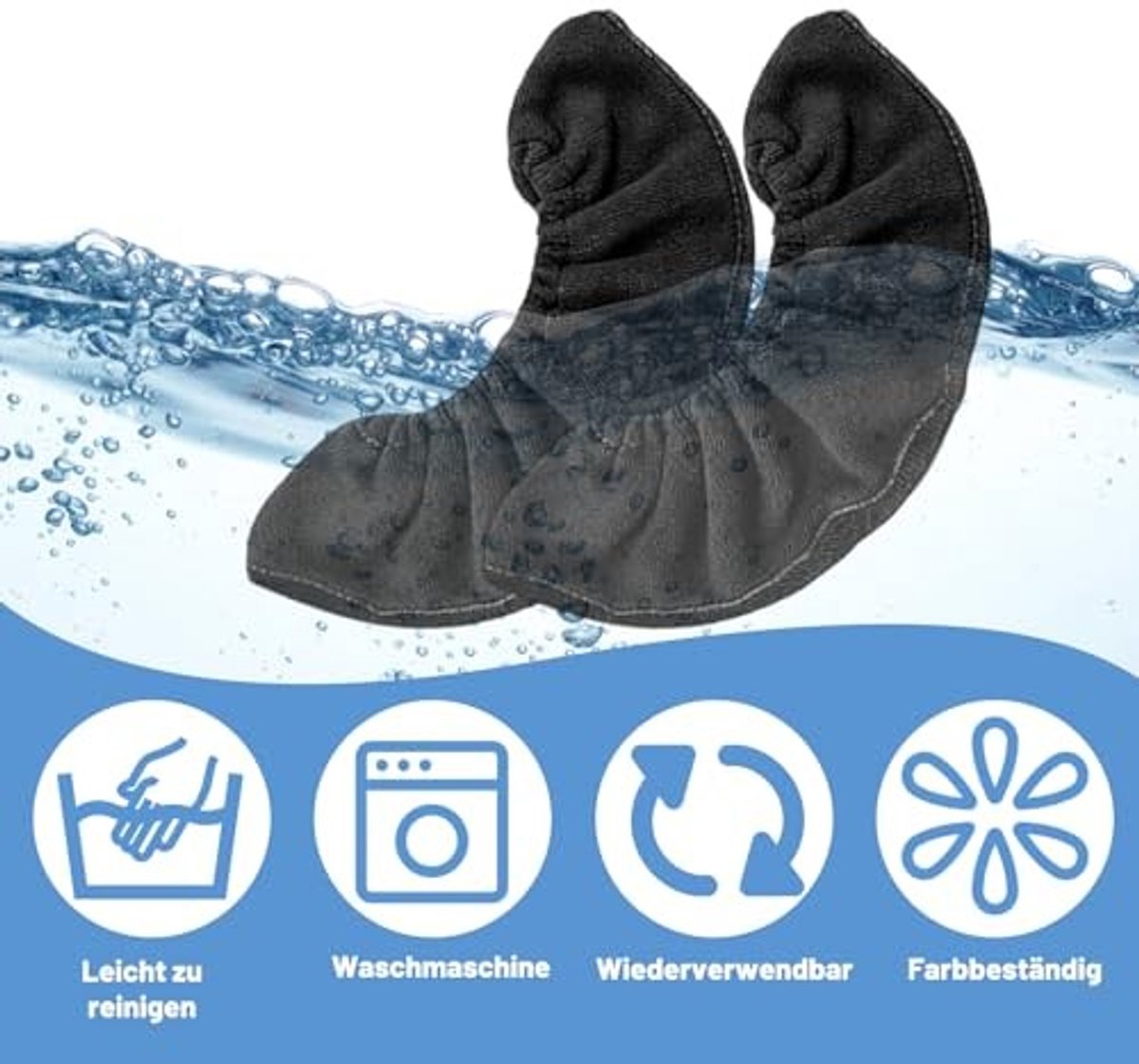 Schaatsbeschermers voor schaatsen - 2 stuks - Maat M - Zwart