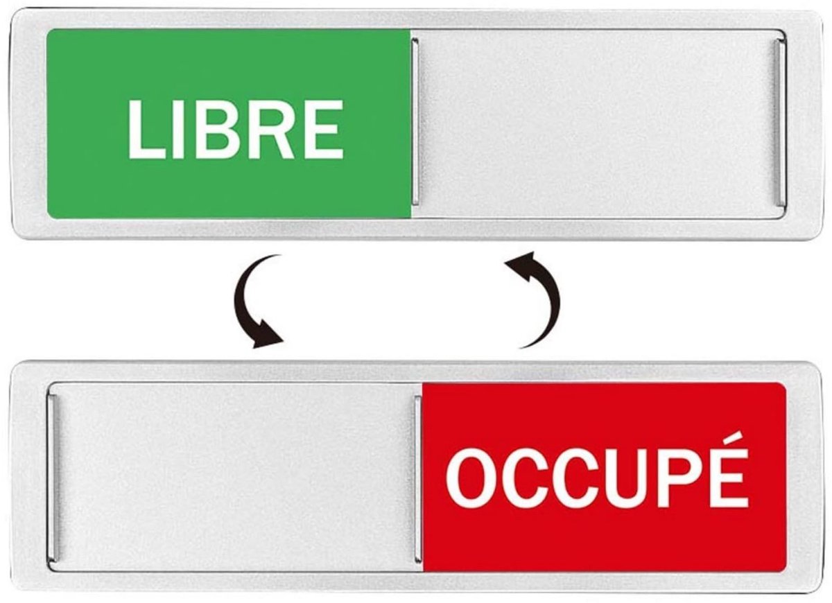 Deurbord LIBRE/OCCUPÉ - 7 x 2 inch