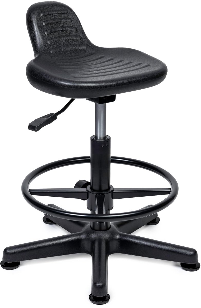 Ergonomische Kassakruk - Zwart met Voetsteun