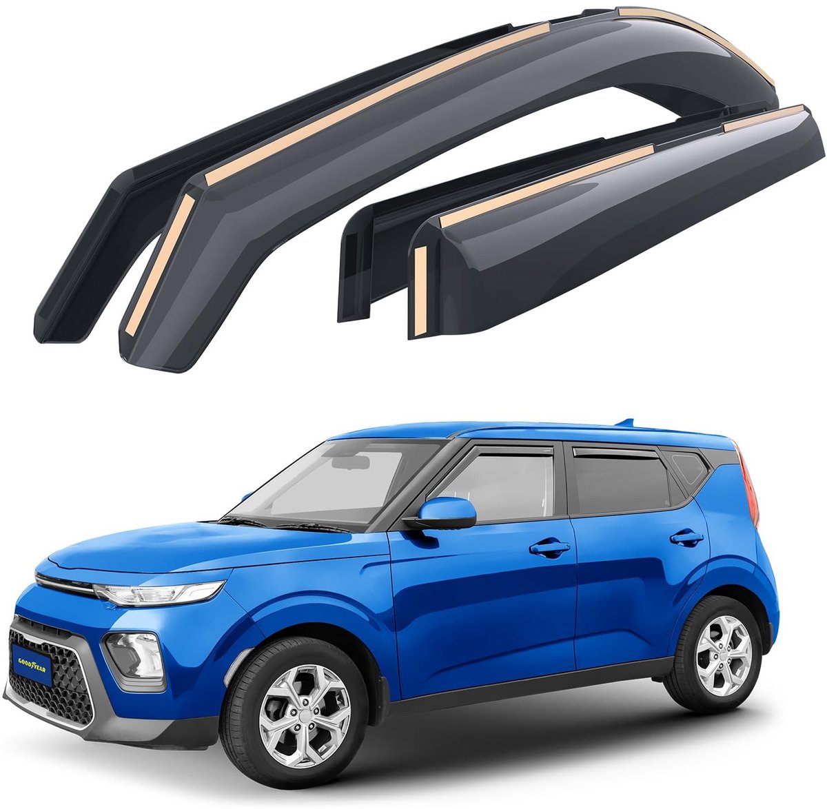 Winddeflector voor Kia Soul 2020-2024 - Voorkomt regen in de auto