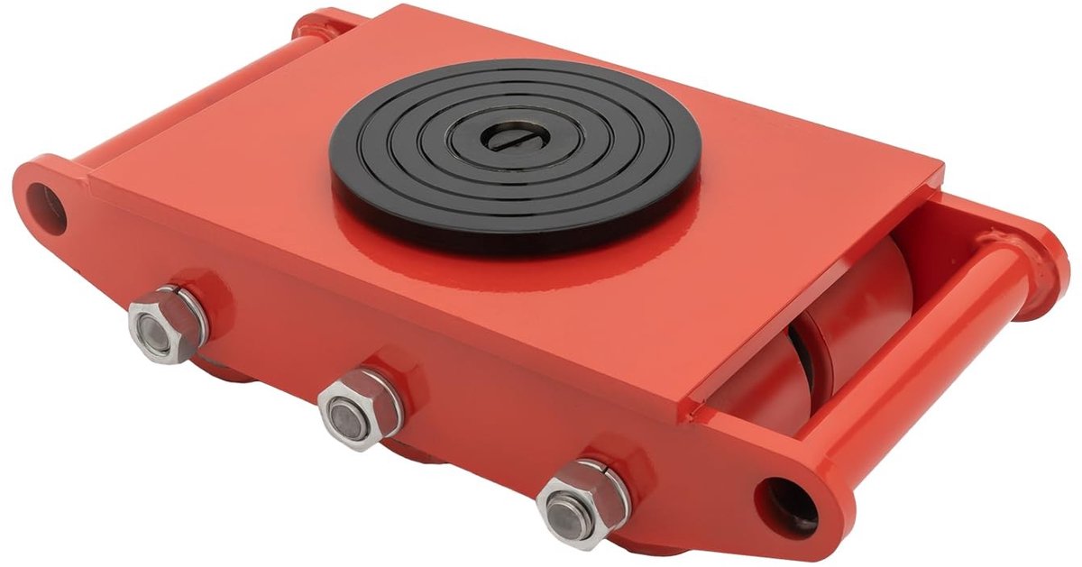 Transportroller met 8T Armoured Wheels - Rood