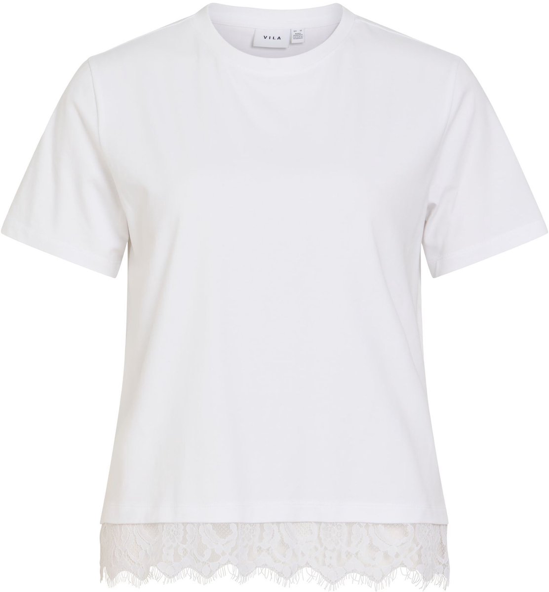 VILA T-shirt VINORA kanten boord